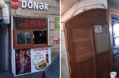 Bakının mərkəzi küçəsində blokda dönərxana tikdilər - Sakinlər narazıdır