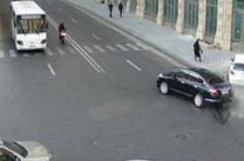 Bakıda dəhşətli anlar - Ölümdən son anda qurtuldu - VİDEO