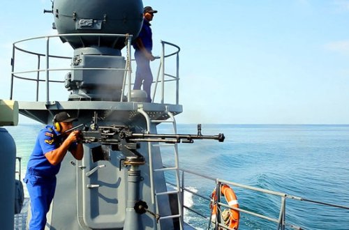 “Dəniz kuboku-2018” müsabiqəsində artilleriya atəşləri - VİDEO