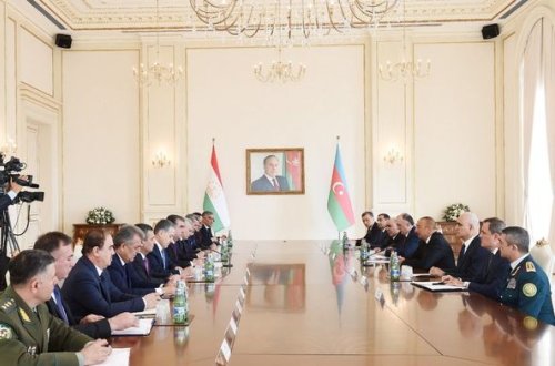 Azərbaycan və Tacikistan prezidentləri danışıqlarda - FOTO + YENİLƏNİB
