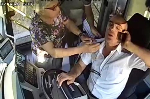 Sürücünün sükan arxasında infarkt keçirdiyi DƏHŞƏTLİ ANLAR - VİDEO