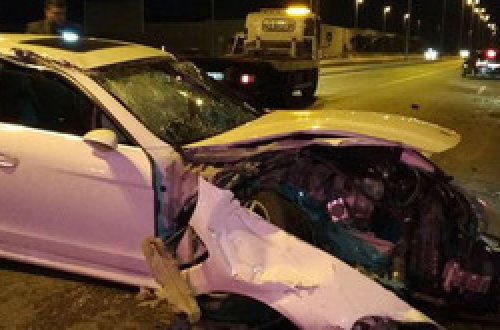 Yevlaxda yol qəzası olub, yaralılar var