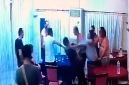 Kriminal avtoritetlərin davası kameraya düşdü - VİDEO