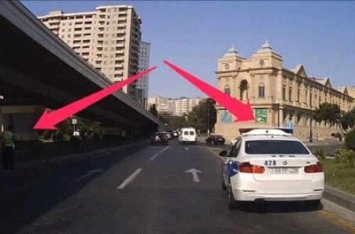 Bakıda yol polisi belə qəza şəraiti yaratdı (VİDEO)