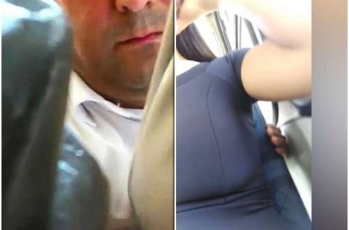 Avtobusda RƏZALƏT - Kişi əlini arxadan qıza yaxınlaşdırdı və... / VİDEO