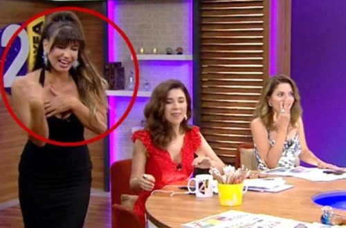 Canlı yayımda sinəsi açılan müğənni studiyanı tərk etdi - Video