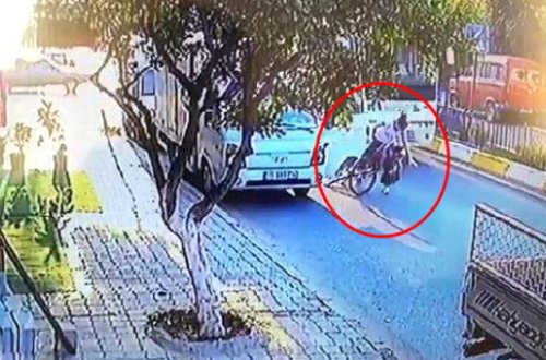 Velosipedlə işə gedən qadının faciəvi sonu: başının üstündən avtobus keçdi – VİDEO