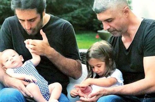 Özcan Denizle Kırmızıgül uşaqları ilə bir arada - FOTO
