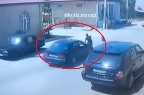 Bakıda avtomobil piyadanı “havaya uçurdu” - VİDEO