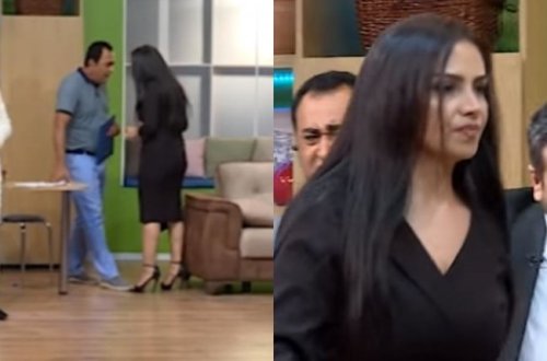 Canlı oxumaq istəməyən Sevda efiri tərk etdi - Video