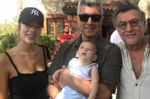 Arvadı və oğlu Özcanın çəkiliş meydançasında - FOTO