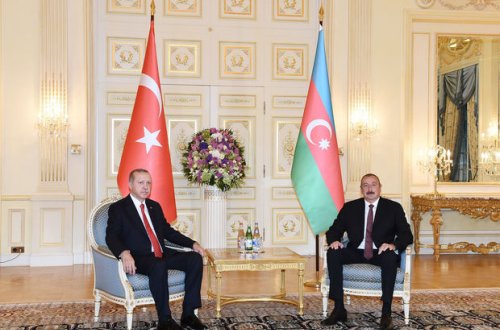 Ərdoğan Bakıda İlham Əliyevlə danışıqlarda - YENİLƏNİB + FOTO