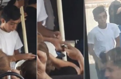 Dərslər başlasa da məktəblilər istismar edilir: Avtobusdan – Videogörüntü