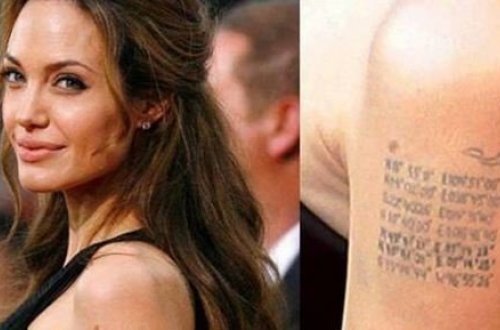 Anjelina Colinin qolundakı döymənin mənası görün nə imiş - FOTO