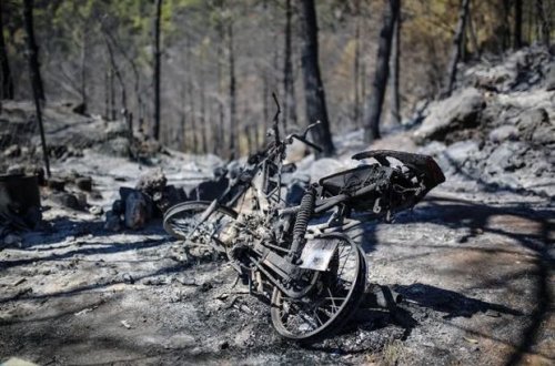 Güclü yanğından sonra Antalya - FOTO