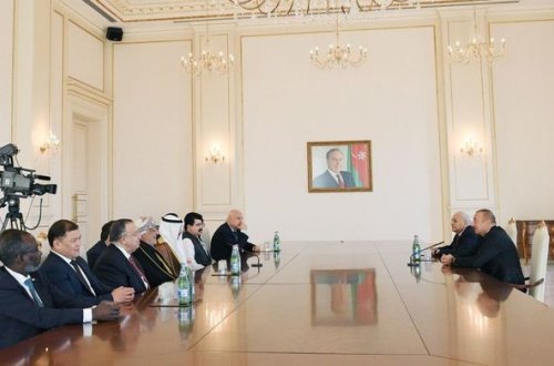 Prezident bir sıra ölkələrin parlament rəhbərlərini qəbul edib - FOTO