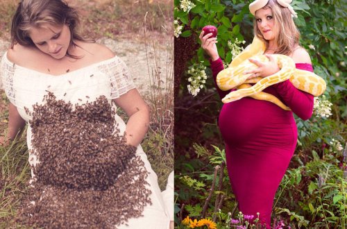 Arılara görə uşağını itirdi, indi boynuna ilan dolayır - FOTO