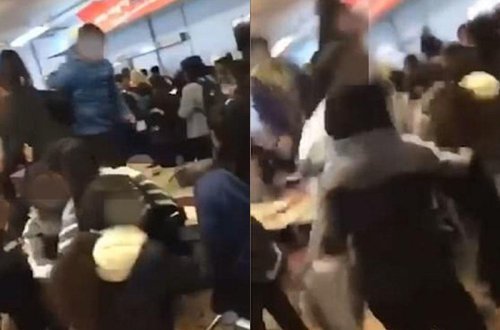 Məktəbdə qızın hicabını açdılar, dava düşdü - Polislər itlərlə gəldilər - VİDEO - FOTO