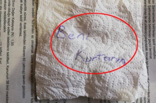 Qaçırılan qadın salfetə bu sözləri yazdı, polis hərəkətə keçdi - FOTO