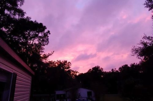 Florida səması bənövşəyi rəngə boyandı - VİDEO