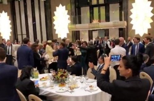 Paşinyan dövlət başçıları ilə Azərbaycan MAHNISINA OYNADI - VİDEO