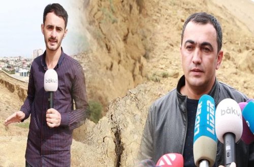 Sürüşmə zonasının ən yüksək nöqtəsindən reportaj - VİDEO