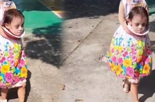 Başını əlində gəzdirən qız görənləri şok etdi - VİDEO