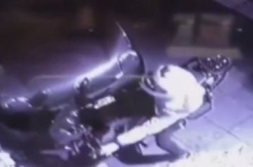 Motosikleti 10 saniyədə necə oğurladı? - ŞOK GÖRÜNTÜLƏR