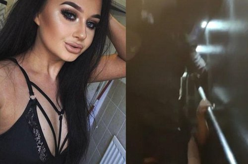 19 yaşlı qızı gecə klubunda təpiklədilər - VİDEO - FOTO