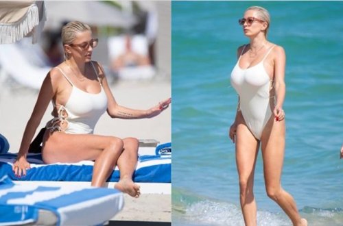 Çimərlikdə hamı ona baxdı - Fotolar