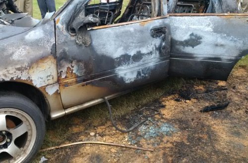 Bakıda yol polisinin şəxsi avtomobili yanıb kül oldu