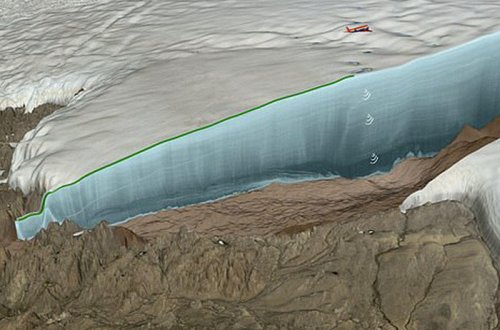 Buzların altında nəhəng krater tapıldı - FOTO