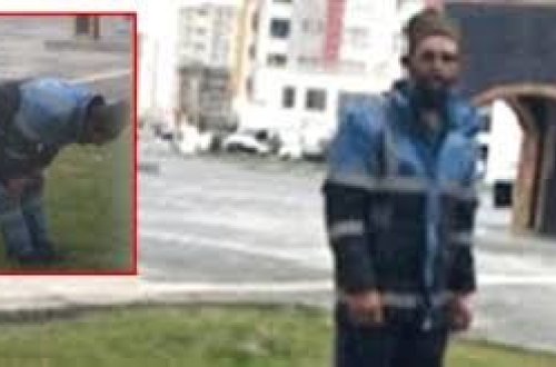 Yolun orasında namaz qılan süpürgəçinin bu sözləri ürək parçaladı - FOTOLAR