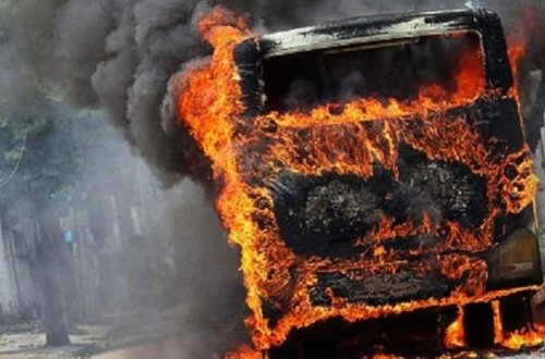 Avtobusda 40 nəfər DİRİ-DİRİ YANDI - ŞOK (FOTO)