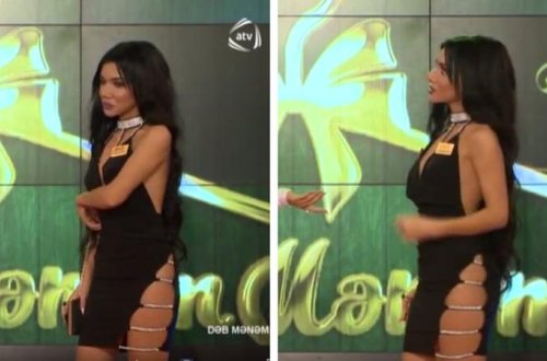 Azərbaycanlı qız verilişə elə paltarda gəldi ki... - FOTO
