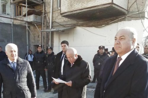 Kəmaləddin Heydərov partlayış yerində - FOTOLAR