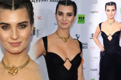Tuba Büyüküstün yeni saç stili və dekoltesi ilə gecəyə damğa vurdu – FOTO