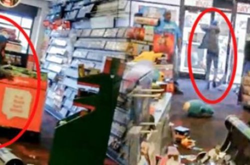Əsəblərinə hakim ola bilməyən adam mağazanı dağıtdı - VİDEO