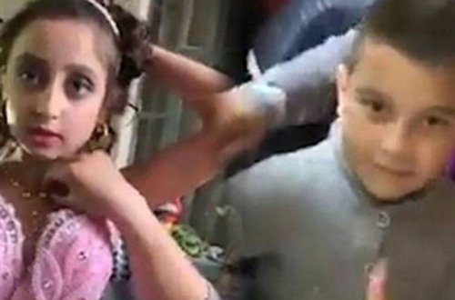 8 yaşlı qız 10 yaşlı oğlana ərə verildi - Toydan VİDEO