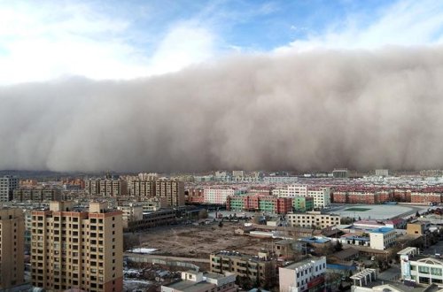 Çində qum qasırğası - VİDEO