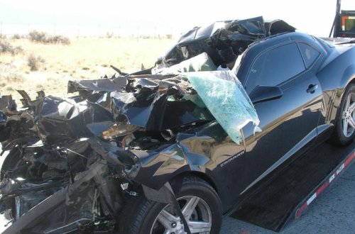 Bakı-Sumqayıt yolunda zəncirvari qəza - Avtomobil DYP postuna girdi