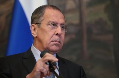 Lavrovun çıxışı zamanı gözlənilməz hadisə – Video