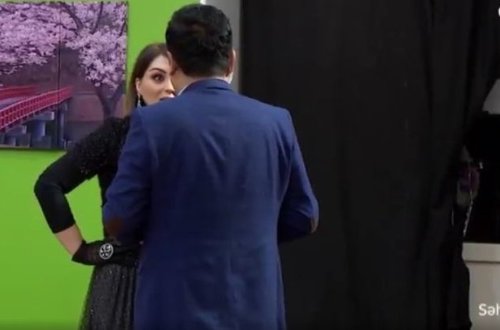 Kişi aparıcı evli müğənniyə tərif yağdırdı, həyat yoldaşı efirə gəldi - VİDEO