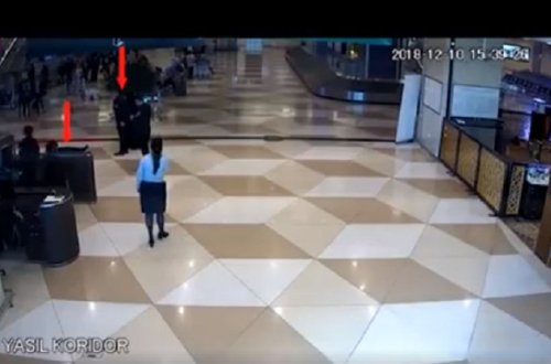 Bakı aeraportunda şok olay: Dubaydan gələn qadın tualetə girib çadra geyindi və... (VİDEO)