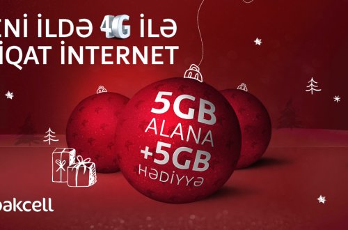 “Bakcell”dən möhtəşəm Yeni İl hədiyyəsi: 20 qiqabayta qədər pulsuz İnternet
