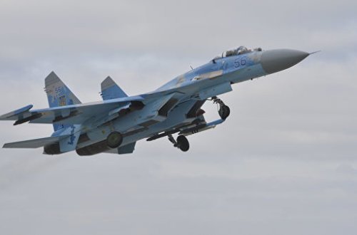 Ukraynada “Su-27” yerə çırpıldı - FOTO