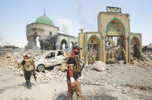 İŞİD-in məhv etdiyi qədim məscid bərpa olunur - FOTO