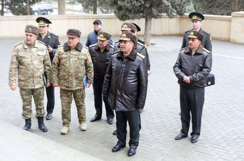 Zakir Həsənov hərbi liseyə baş çəkdi - FOTO