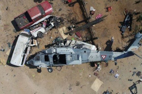 Meksikada helikopter qəzası: Qubernator və əri öldü - FOTO/VİDEO