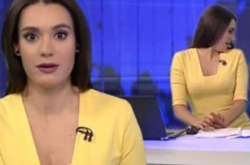 Aparıcı canlı yayımda çətin anlar yaşadı - VİDEO